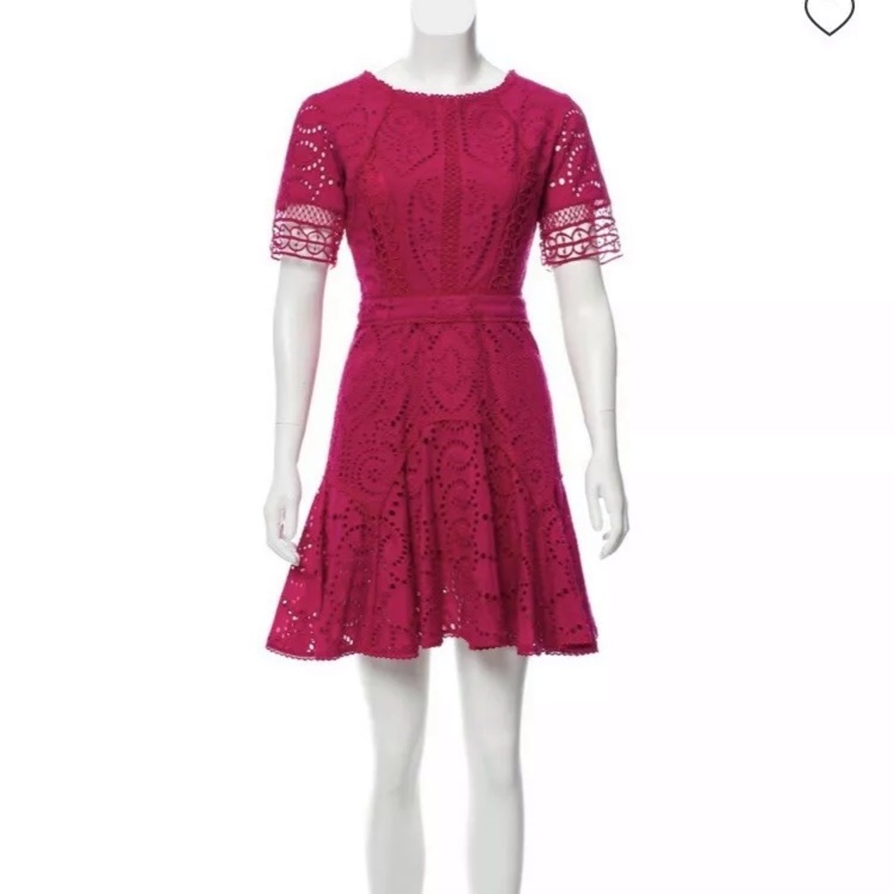 Pink eyelet dress  small anthropology tryb
